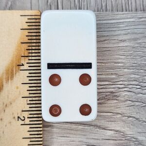 Blank 4 Replacement Dominoes Large Dot Shiny Color 2 X 1 X 5/8th